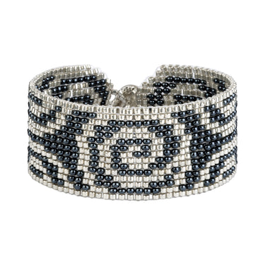 Brazalete Telar Plata Medio Espirales Acerina